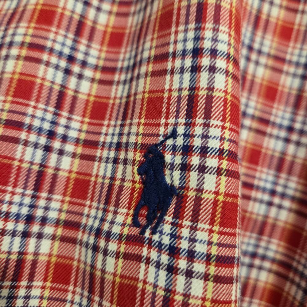 Ralph Lauren Blake Red Plaid Button Down Big and Tall Large Long Sleeve Shirt - Picture 3 of 8